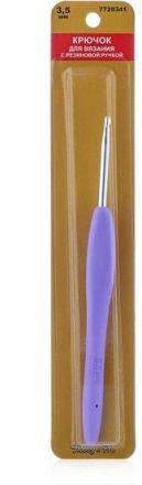 Крючок для вязания с резиновой ручкой, 3,5 мм, Hobby&amp;Pro